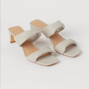 H&M block heel taupe